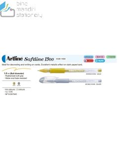 Foto Ballpoint Roller Balls Rubberized Soft Grip Artline EGB-1900 Softline Gel Pen supplier lengkap Artline