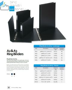 Foto Map berkas arsip Bantex 1265-10 Ring Binder A2 Potrait 2 x 4D - 35mm merek Bantex