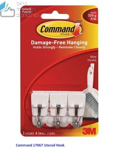 Katalog brosur gambar perlengkapan Gantungan contoh Command 17067ES Small Wire Hooks Pengait Dinding Kecil Bahan Kawat