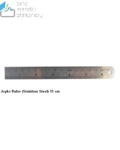 Gambar Mistar Penggaris Besi Panjang 15 cm Joyko Stainless Steel Ruler RL-ST15 merek Joyko