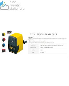 Katalog brosur gambar stationery Serutan Pensil jenis SDI 0150 Pencil Sharpener (S) Rautan Pensil